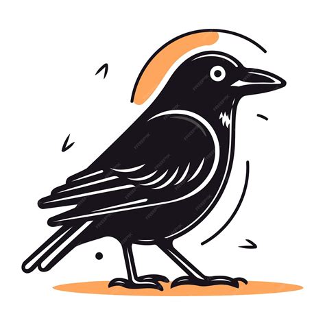 Crow Vector illustration Isolated on a white background | Premium AI-generated vector