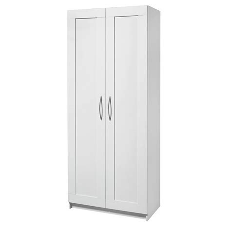 AkadaHOME 5-Shelf Framed Door Laminate Storage Cabinet In White | The ...