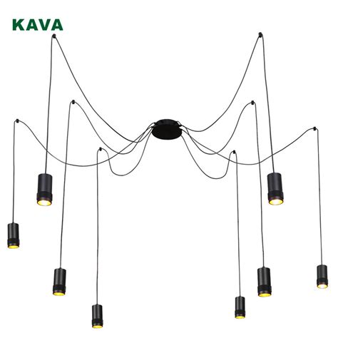 Modern Living Room Matte Black Climbing Lamp Home Lighting Art Decor LED 32W Chandeliers ...