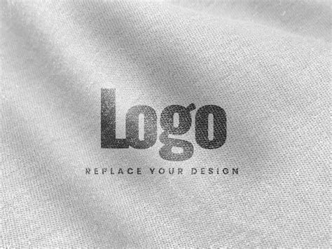 Premium PSD | White canvas mockup logo realistic