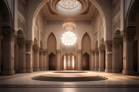 Premium AI Image | Innovative Middle Eastern Architecture Interior Elegance