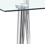 Coaster® Gilman Chrome/Glass Top Dining Table | Midwest Clearance ...