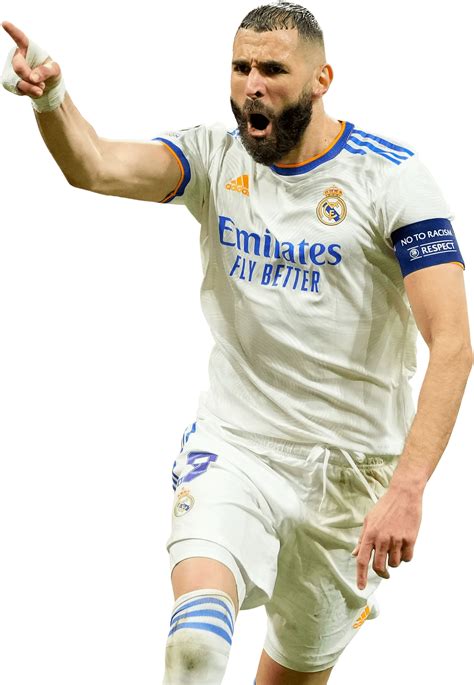 Karim Benzema Real Madrid football render - FootyRenders