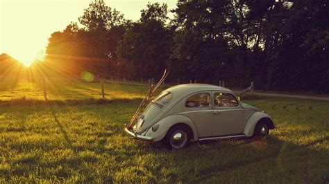 Volkswagen, Volkswagen Beetle, Car, Oldtimers, Vintage, Skis Wallpapers HD / Desktop and Mobile ...