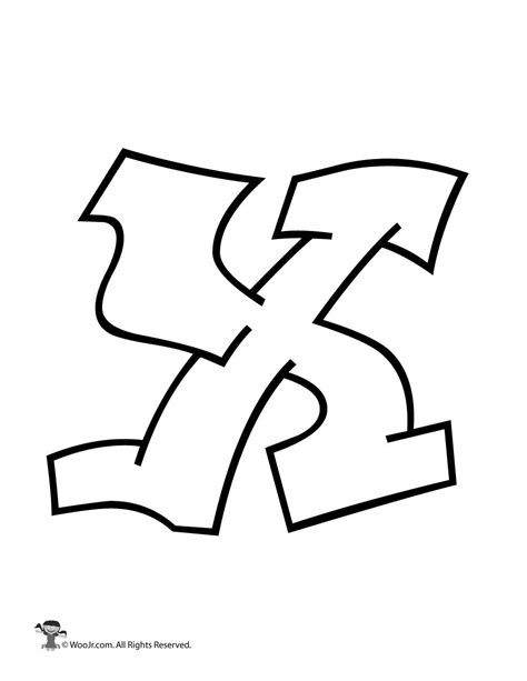 Graffiti Capital Letter X | Woo! Jr. Kids Activities : Children's ...