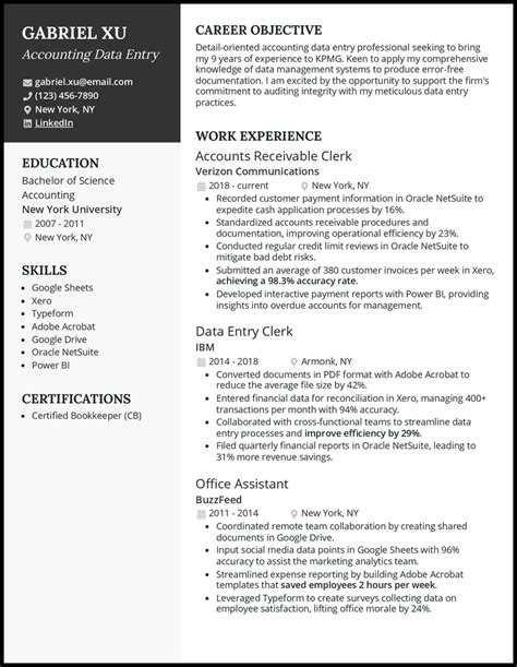 data entry resume example Free 14+ sample data entry resume templates in pdf