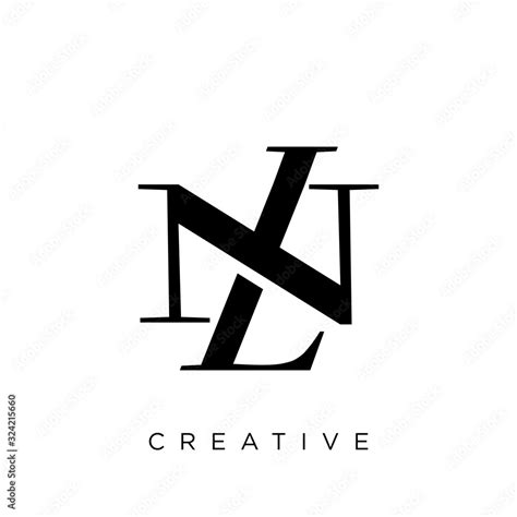 nl logo design vector icon Stock Vector | Adobe Stock