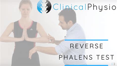 Reverse Phalen's Test | Clinical Physio