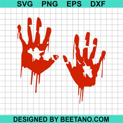 Zombie hand blood SVG, Blood hand SVG, bloody zombie hand print SVG