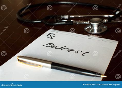 A Doctor is Writing a Prescription in His Office Stock Image - Image of ...