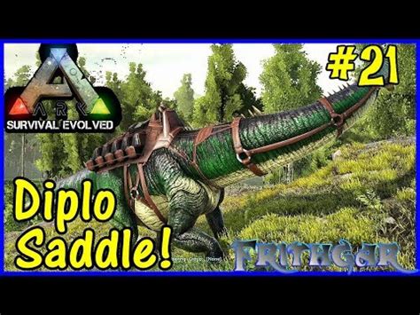 Let's Play Ark Survival Evolved #21: Diplodocus Saddle! - YouTube