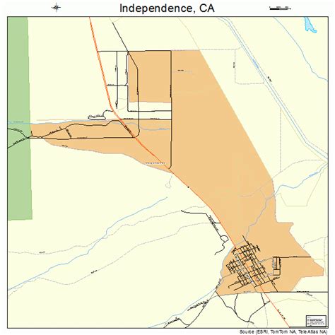 Independence California Street Map 0636350