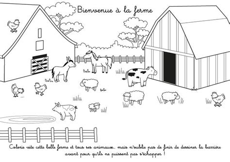 Coloriage à imprimer : Les animaux de la ferme