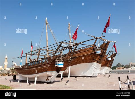 Historic dhow ships at the Maritime Museum of in Kuwait Stock Photo - Alamy