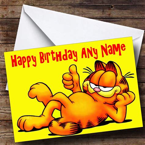 Garfield Personalised Birthday Card - The Card Zoo