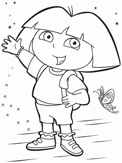 Livre de coloriage 2 ans Dora heureuse imprimable et en ligne