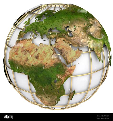 Earth world map. Africa and Europe on a planet globe. The Earth texture ...