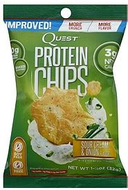 Quest Protein Chips Sour Cream & Onion Flavor 1.125 oz Nutrition ...