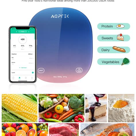 Smart Food Scale with Smartphone App, AGPTEK Digital Kitchen Scale ...