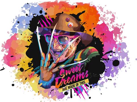 Freddy Krueger “Sweet Dreams” – Digital File for T-shirts, Stickers ...