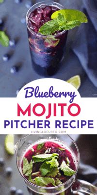 Easy Blueberry Mojito Pitcher Recipe For a Crowd - Living Locurto