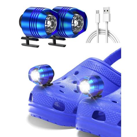 Emlimny Headlights for Clogs Shoes 2pcs, Waterproof Rechargeable Clog ...