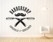 Barber Shop Wall Decal Hair Salon Wall Art Barber Shop Wall | Etsy