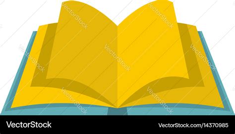 Open book with yellow pages icon isolated Vector Image