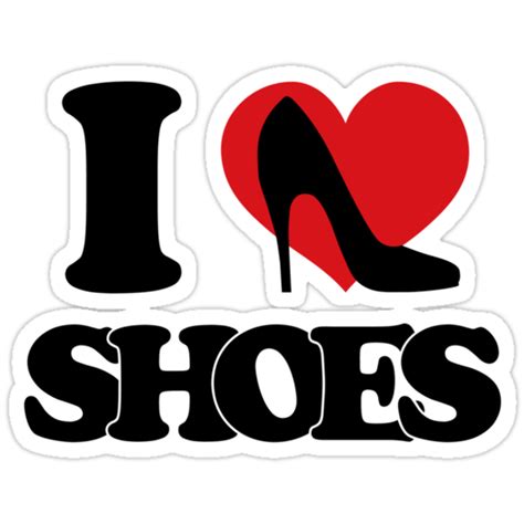 "I love Shoes" Stickers by Cheesybee | Redbubble