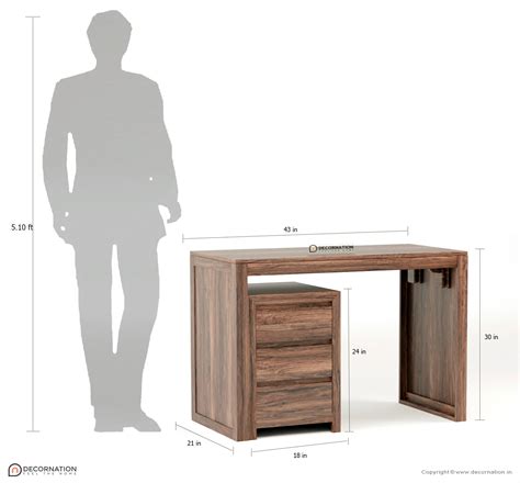 Christopher Solid Wood 3 Drawer Storage Computer Table - Decornation