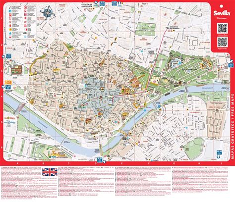 Sevilha mapa - no mapa de Sevilha (Andaluzia - Espanha)