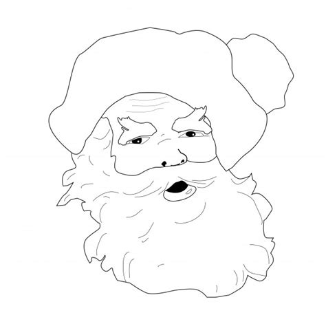 Santa Claus Coloring Page Free Stock Photo - Public Domain Pictures