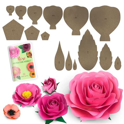 20 Paper Flower SVG Paper Flower Template (373788) | lupon.gov.ph