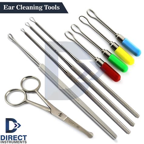 Ear Cleaning Tools Ear Wax Remover Billeau Loops Ear Pick Curettes ...