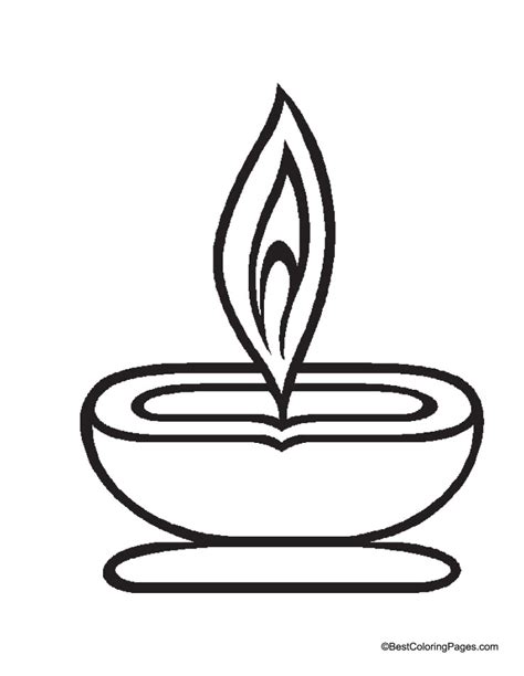 Diwali Diya Coloring Coloring Pages