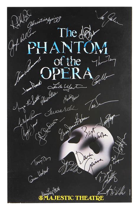 Lot Detail - Phantom of the Opera Broadway Cast Signed Poster