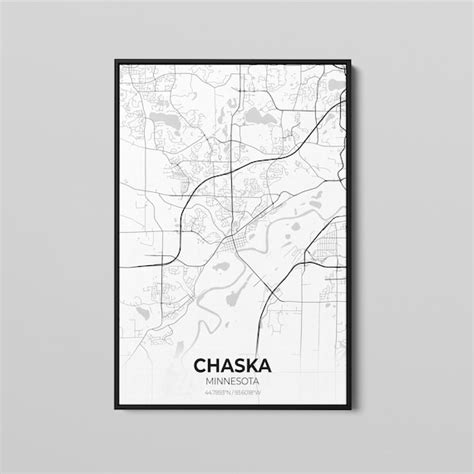 Chaska Minnesota City Map Canvas Art Map of Chaska Canvas - Etsy