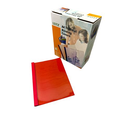 Leitz A4 Red Leather-grain Leitz Thermal Binding Covers (100) – Elmstok Ltd