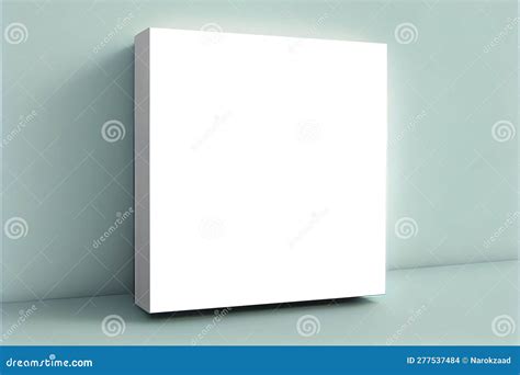 The Blank White Box Mockup on the Wall. AI Generative Stock Illustration - Illustration of ...