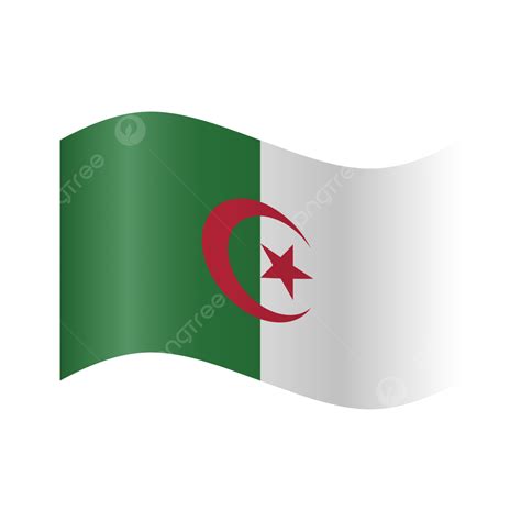 Vector Realistic Illustration Of Algeria Flags, Algeria, Flag, Algeria ...