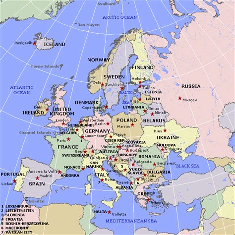 Latitude And Longitude Map Of Europe - United States Map