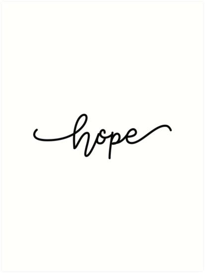 "Hope Typography" Art Print by walk-by-faith | Redbubble