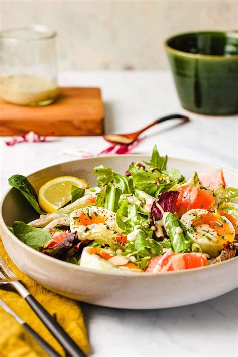 Smoked Salmon Salad (with Creamy Caper Chive Dressing)