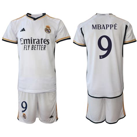 2023/24 Real Madrid Tricou Acasa Number 9 Mbappé Kits