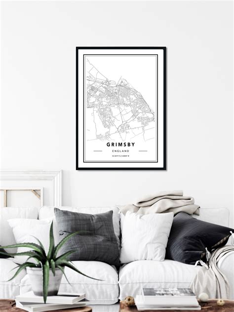 Grimsby City Map Print Grimsby Map Grimsby Wall Art Map Of | Etsy