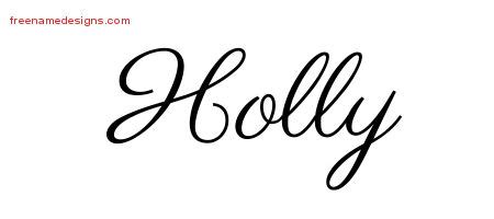 Classic Name Tattoo Designs Holly Graphic Download - Free Name Designs