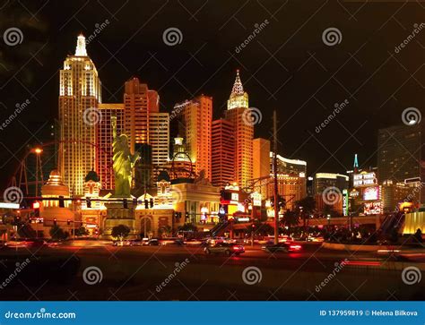 Nightlife Las Vegas City, Entertainment City Editorial Stock Image ...