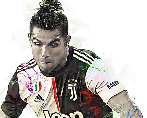 Cristiano Ronaldo Poster Juventus FC Canvas Print Wall - Etsy