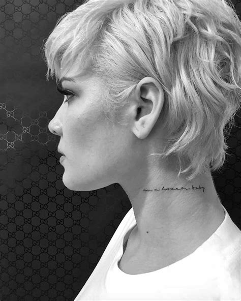 Halsey Gets 'Loser' Tattooed on Her Neck