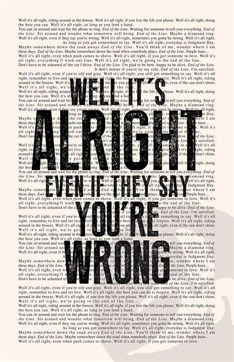 Traveling Wilburys - End of the Line - Vintage Book Page Print | Song lyrics art, Travelling ...